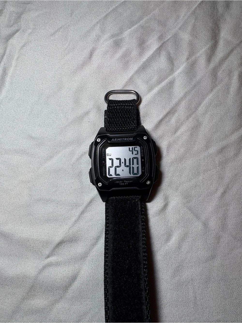 Armitron Black Digital Velcro Strap Watch